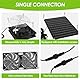 25W 12V Solar Ventilator mit Doppelter Solarlüfter Wetterfest Solar Lüfte für Gartenhaus Gewächshaus Keller Wohnmobil Outdoor（Schwarz）
