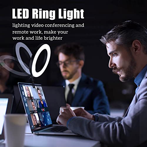 Selfie Ring Light For Zoom Meeting, Dimmable Desktop Led Circle Light With Tripod Stand, 6'' Lighting Kit Gifts For Live Streaming/Laptop Video Conference/Makeup/Youtube/Vlog/Video Recording #TOP2