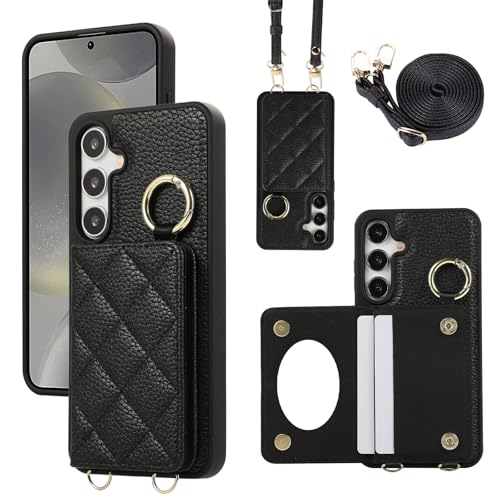 Succtopy Galaxy S25 �P�[�X �蒠�^ �V�����_�[ �X�}�z�P�[�X �M�����N�V�[ S25 SC-51F SCG31 �J�o�[ ���t�� ������ ��|�� �΂ߊ|�� �X�g���b�v���E�� �蒠�^ ���z�t�� �����O�t�� Galaxy S25 5G �g�уP�[