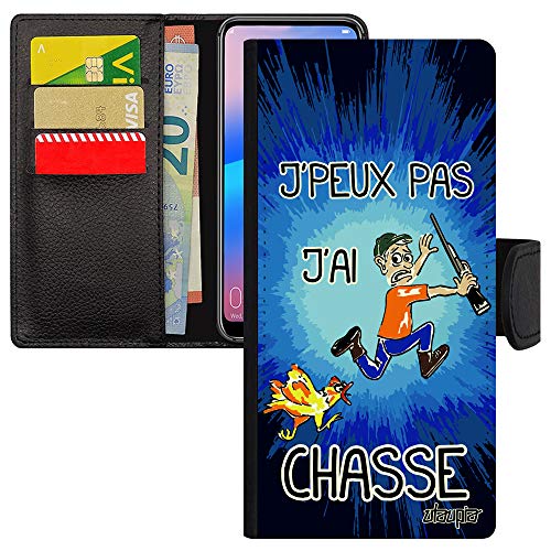 Coque portefeuille Redmi Note 9s bleu avec rabat magnétique et porte-cartes