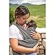Boppy Comfyfit Evolution Babytrage, einfach zu tragen und verstellbar, ergonomische Babytrage für Mamas Vorderseite mit Kopf- und Nackenstütze, breite geknotete Gurte, verstellbare Armlöcher
