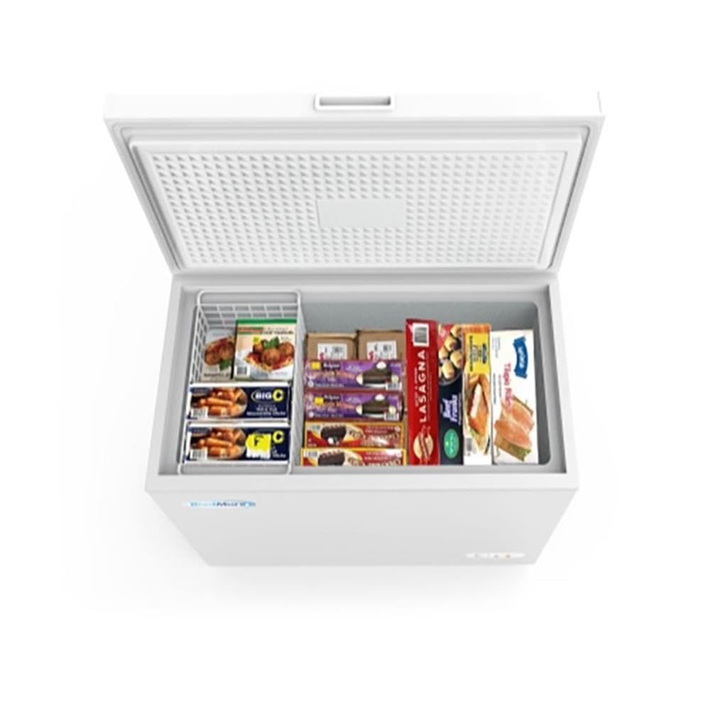 Pemberly Row Metal Deep Chest Freezer With Two Wire Baskets In White on Fridge.com - View 6