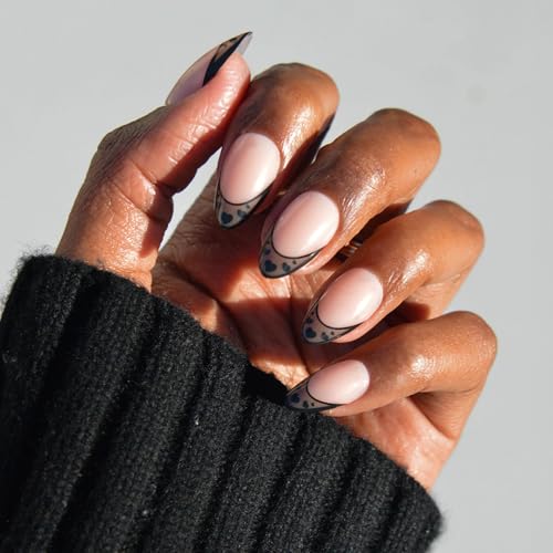 Valentines Day Glamnetic Press On Nails - Love Noir | Short Almon...
