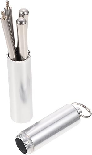 DOITOOL 1 juego de utensilios de viaje, utensilios portátiles con estuche, juego de cubiertos de acero inoxidable, utensilios de bolsillo para