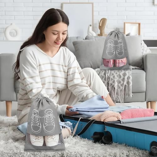 Organisateur De Valise Voyage : 6 Pièce Sac Chaussures,Sac à Chaussures de Voyage,Housses Chaus... – Image 4