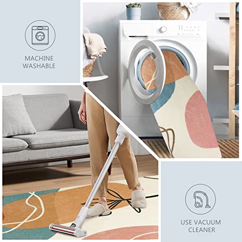 Wonnitar Boho Art Large Area Rug - Machine Washable 5x7 Rug for Living Room,Minimalist Lines Abstract Throw Mat for Bedroom,Non-Slip Mid Century Modern Aesthetic Carpet for Nursery Dining Room Wonnitar Boho Art Large Area Rug - Machine Washable 5x7 Rug for Living Room,Minimalist Lines Abstract Throw Mat for Bedroom,Non-Slip Mid Century Modern Aesthetic Carpet for Nursery Dining Room