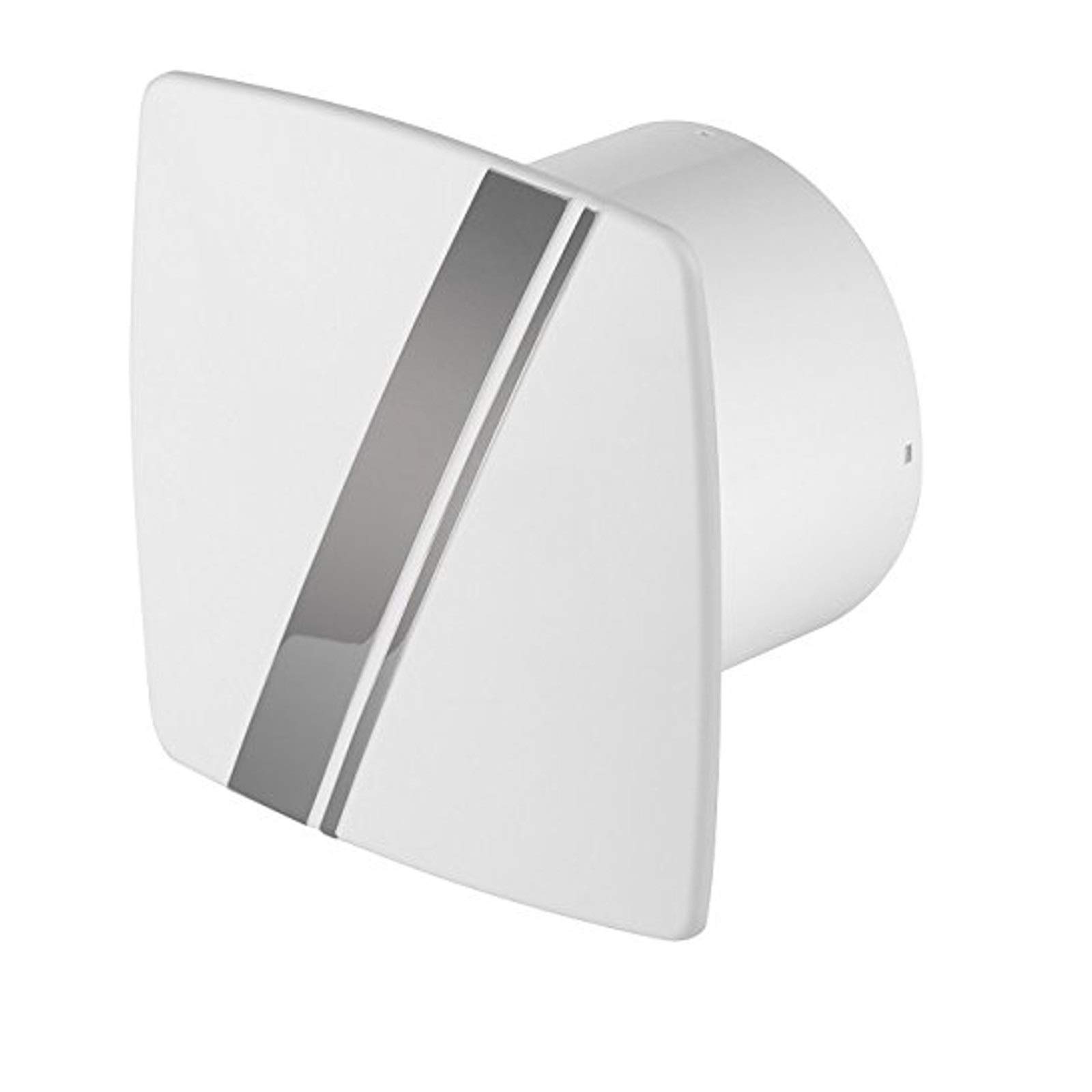 Ø 100 mm, designerski wentylator łazienkowy, wysoki połysk, biały, z mikroprocesorem do regulacji prędkości obrotowej oraz timerem, funkcja cofania i przeciwcofania, łożysko kulkowe WLB100CTR, wentylator ścienny, wentylator łazienkowy, wentylator do zabud