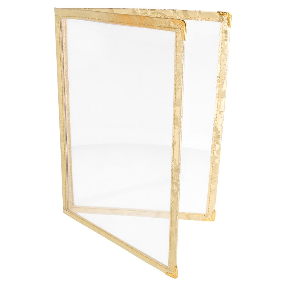 "Amerikanische" Speisekarte Din-A5 2-Teilig Gold Pvc - 100 Un.