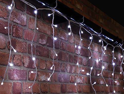 Christmas Concepts® 960 31.8m/104ft White LED Snowing Icicle Lights with Speed Controller - Christmas Outdoor Lighting - Energy Efficient A++