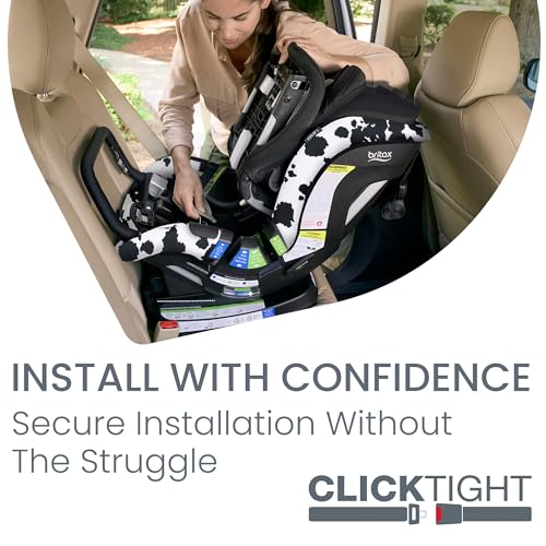 Image of Britax Poplar S Convertible Car Seat, Slim 17 inch Design - Cowmooflage | 2-in-1 Car Seat, Extended Rear Facing, Slim Car Seat, Easy Installation With ClickTight, Anti-Rebound Bar, SafeWash Fabrics