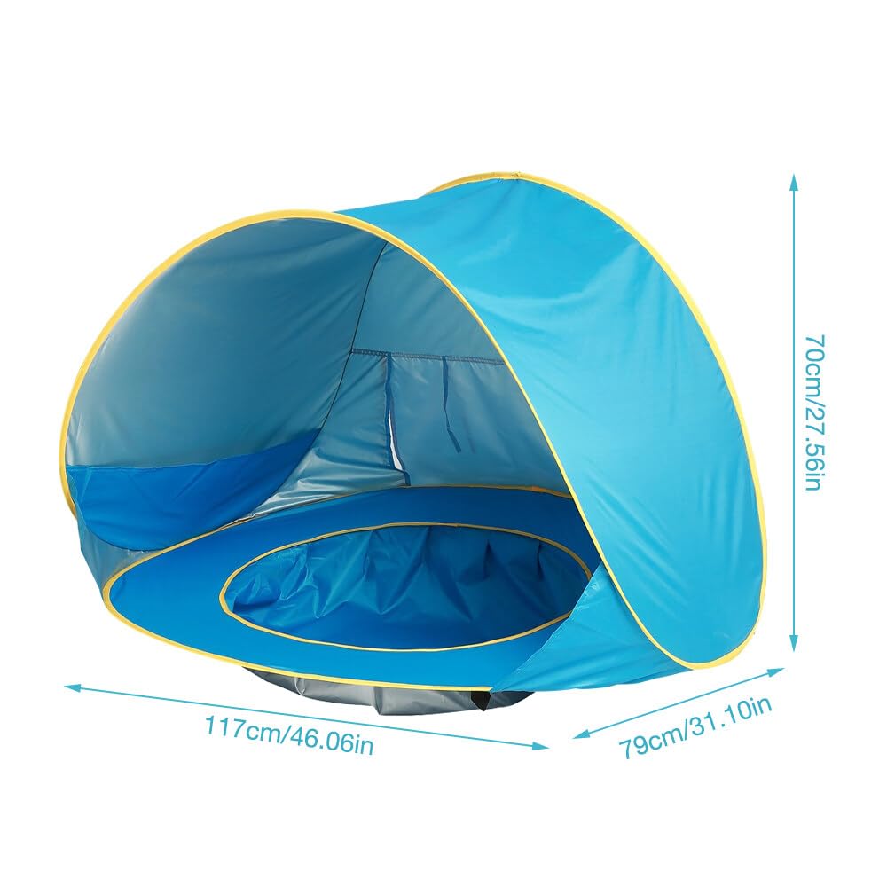 Tienda Playa Infantil Con Piscina - 117x79 Cm (azul)