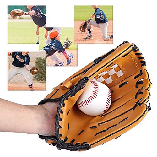 Bijun Baseball Glove, Softball Gloves, Teeball Mitt Left Hand Glove, Right Hand Throw, Fit For Adult/Youth/Kids/Children's Beginner Or Infielder (9.5, Yellow) #TOP5