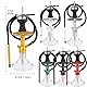 Shisha Set Komplett mit Schlauch Bowl Kaminaufsatz Kopf Sieb Anschlüsse Mundstück Zange Zubehör Silikonschlauch Hochwertige, Carbon Glas Klein Hookah Aluminium Wasserpfeife Shisha Schwarz