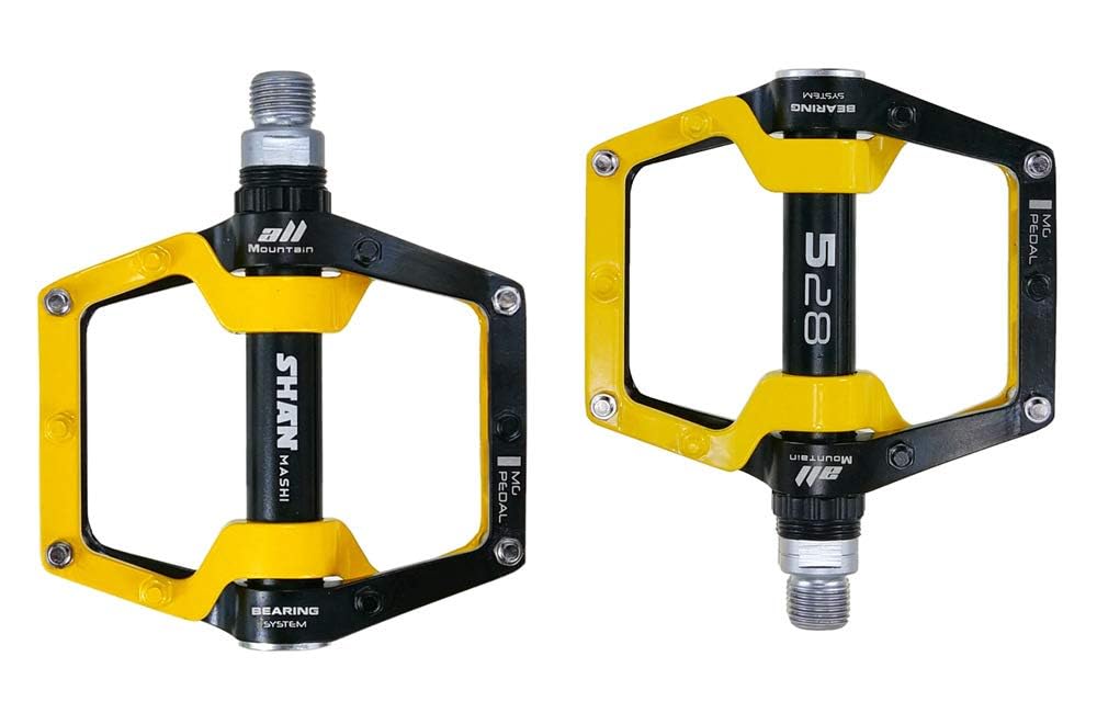 Pedali per mountain bike, pedali per bicicletta in lega di alluminio, cuscinetto sigillato da 9/16” pedale antiscivolo, pedale leggero per ciclismo su strada piattaforma