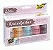 Produktbild folia 35019 - Kreidefarben auf Wasserbasis, 5 x 60 ml, beige, apricot, hellblau, rosa und pastellbraun, ultra-matt, kreidige Optik für Pappe, Holz, Metall, Kunststoff