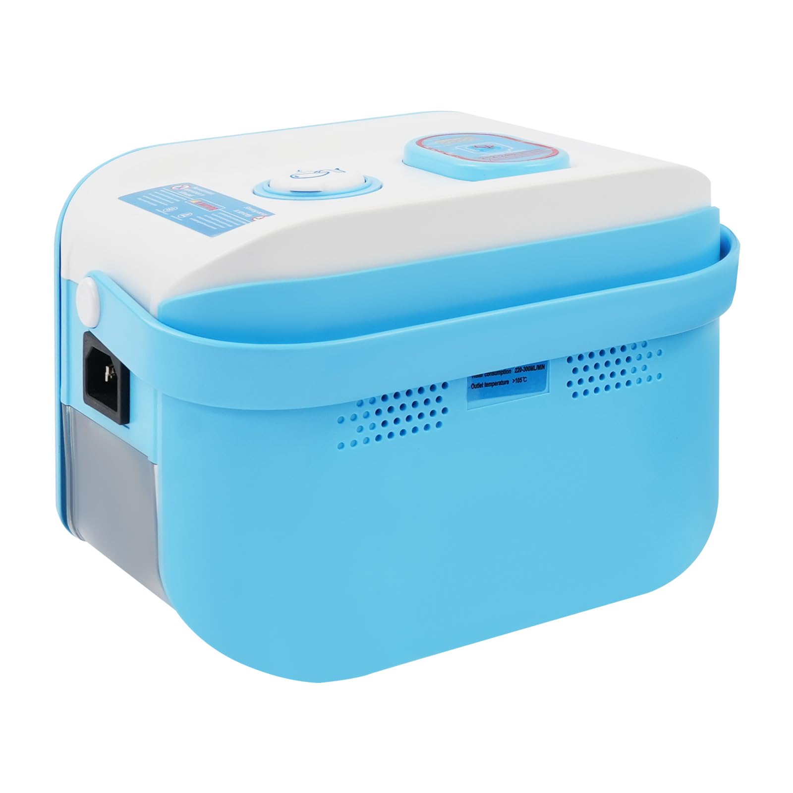 Pulitore a vapore ad alta temperatura, 1500 W, pulitore a vapore portatile, 4,5 bar, aspirapolvere a vapore per piani di lavoro, pareti, bicchieri (celeste)