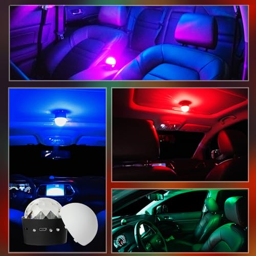 URAQT Mini Disco Ball Light - Self-Propelled Ball, Sound Activated Disco Lights for Parties, DJ Strobe Ball with Mirror and Glitter Effect, Stage Lights for Kids, Car, DJ, Party, Bar, Christmas - Image 4