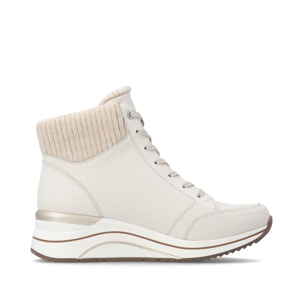 Remonte Damen Stiefeletten Glattleder D0T77-60 Beige Gr. 43 – Ansicht 5