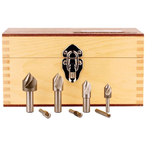 TTC 1/4-1 7 Pc HSS 82° Single Flute Countersink Set