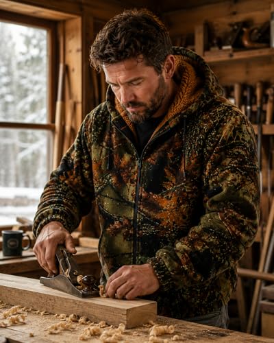 Image of TrailCrest Men's Warm Sherpa Lined Hoodie Fleece Shirt Jacket, Classic Zip Up Buffalo Plaid (Regular and Big & Tall Sizes)