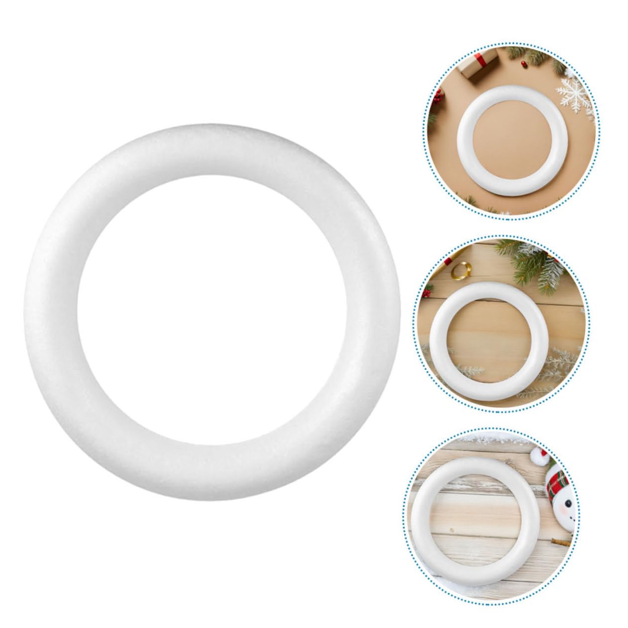 MAGICLULU 3pièces Kit de Cercles Mousse pour Couronnes DIY pour Décorations de Noël Mariages et Loisirs Créatifs
