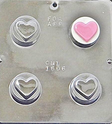 Molde de caramelo de chocolate de galletas Oreo de corazón liso 1606