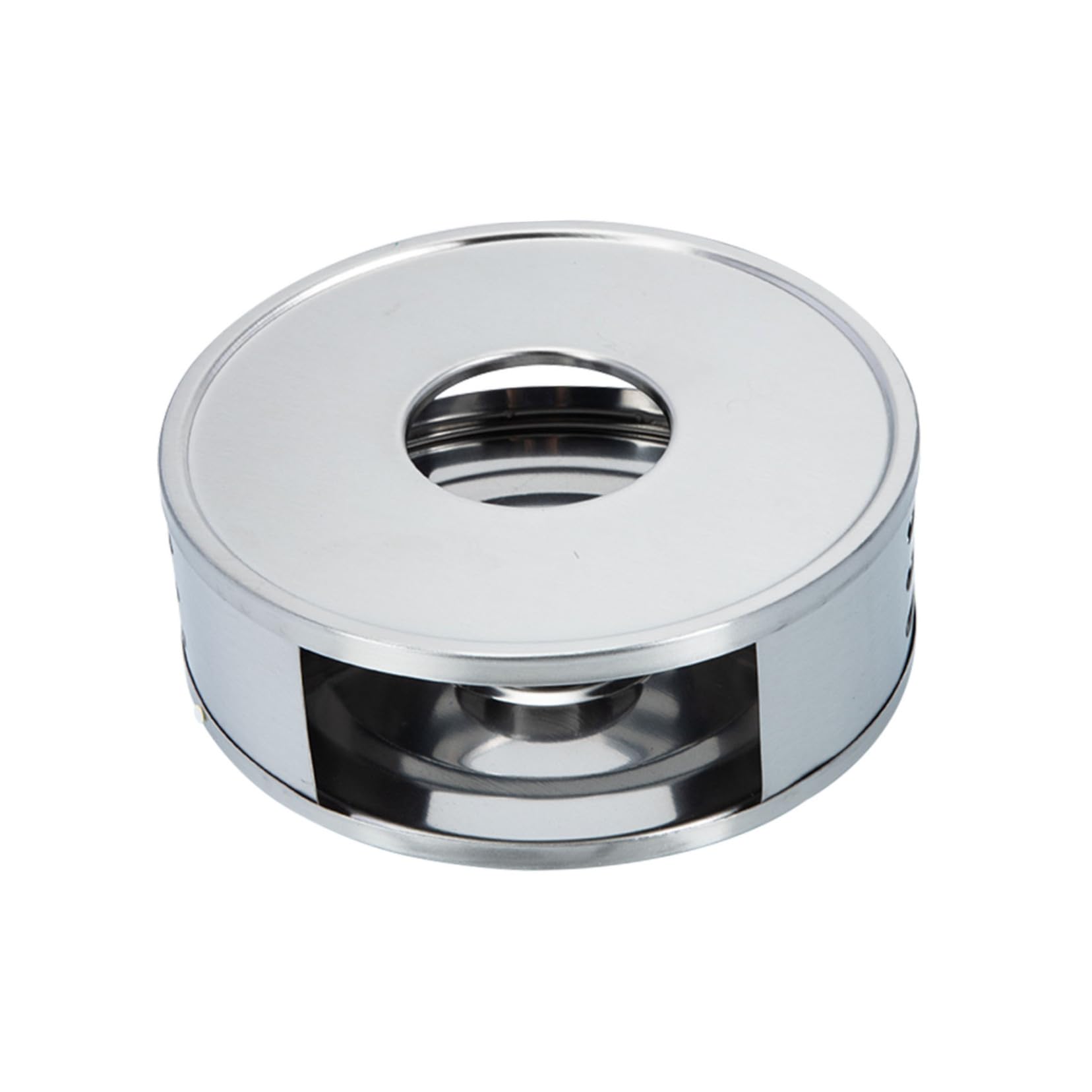 LABRIMP Stainless Steel Tea Warmer with Candle Holder Elegant Heating Base for Home Office and Tea Houses and Design for Keeping Tea Hot