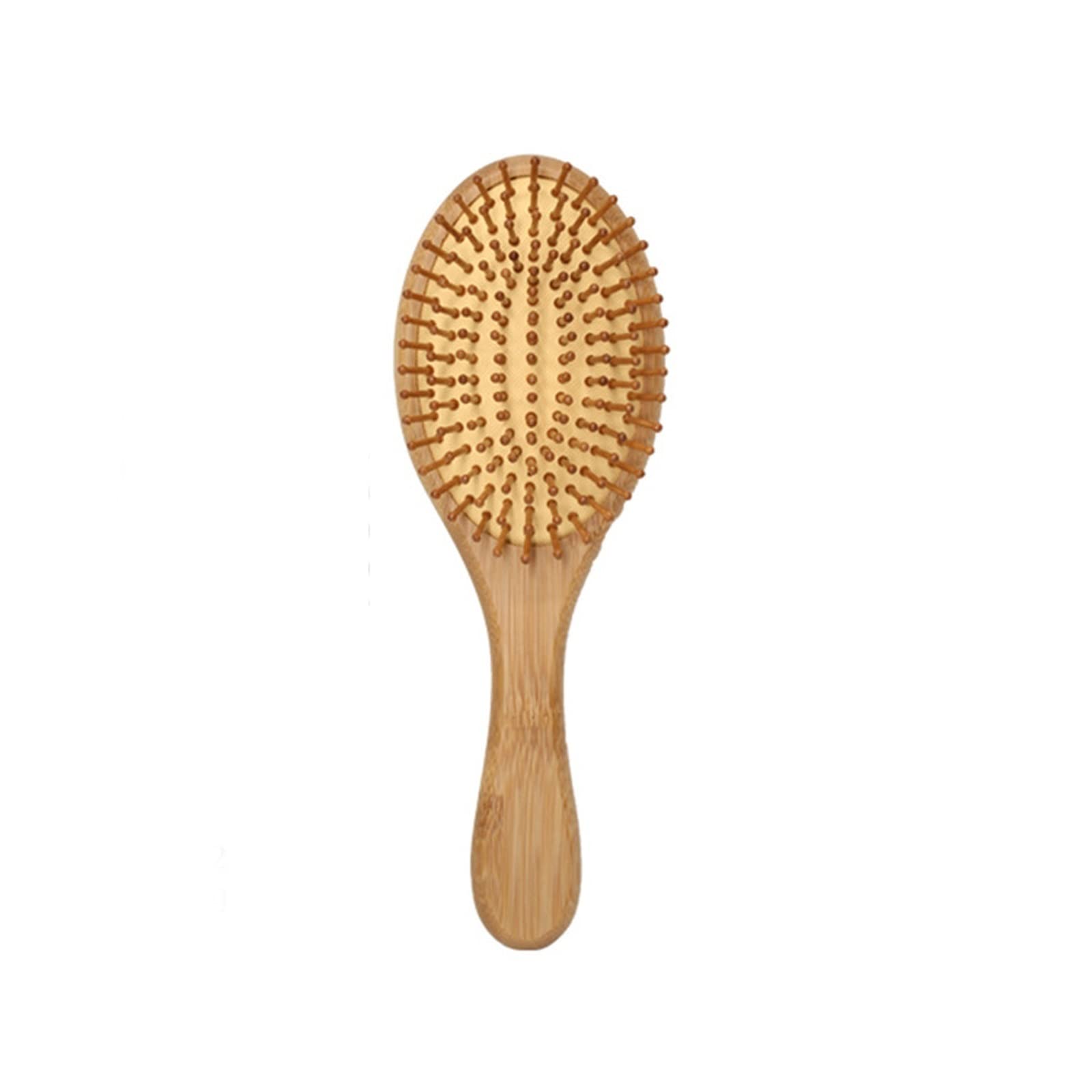 Cepillo para el cabello, cepillo de madera de bambú de alta calidad, antiestático de bambú natural, panel grande, peine de masaje, cojín de aire, cepillo de masaje para el cuidado del cabello