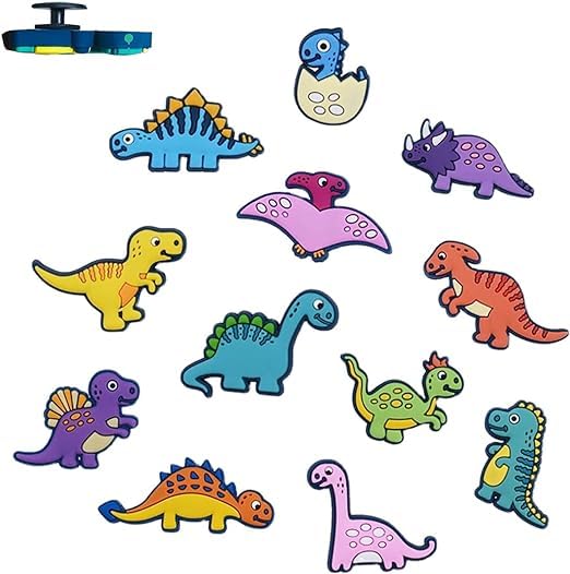EVERMALL Dinosaur Shoe Charms Decoration| Soft Rubber Croc Charms for Kids and Adult| Clog Charms Shoe Accessories for Hole Shoes| Shoe Charms For Crocs Stickers| Dinosaur Cartoon 8 Pic (B0D3HZ62G1) Amazon Price History, Amazon Price Tracker