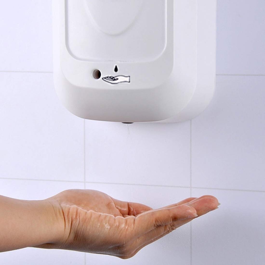 1000ml Dispensador de desinfección de jabón líquido de Sensor de infrarrojo sin Contacto (1000ml, Adecuado para el hogar, Oficina, Hotel, Restaurante, Bar, Hospital (Color : White)