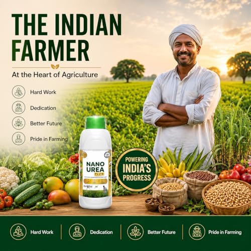 Image of Nano Urea Plus Liquid Nitrogen Fertilizer Soil Application & Water Soluble For All Plants & Garden - 500ML Bottle