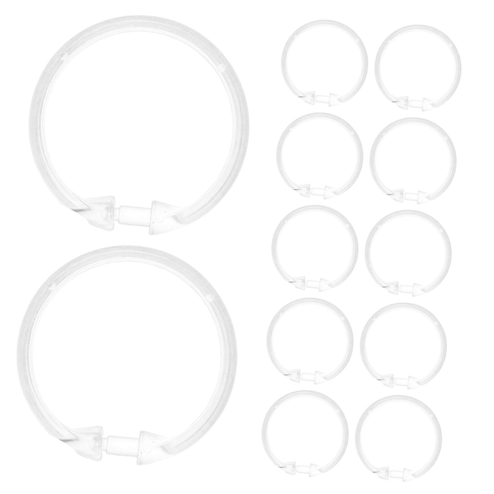 50 Pezzi Anelli per Doccia in Plastica Trasparente con Chiusura Scatto Sicura Anelli Bagno Resistenti Compatibili con Asta Doccia e Tende Spesse Accessori Bagno Multifunzionali