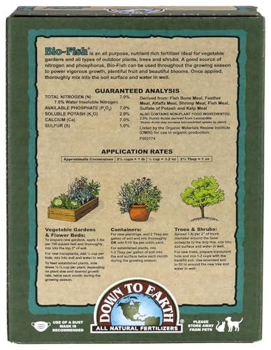 Down To Earth All Natural Fertilizers Organic Bio-Fish - Plant Food for Corn, Broccoli, Kale, Trees and Shrubs 7-7-2, 5 lb - Image 3