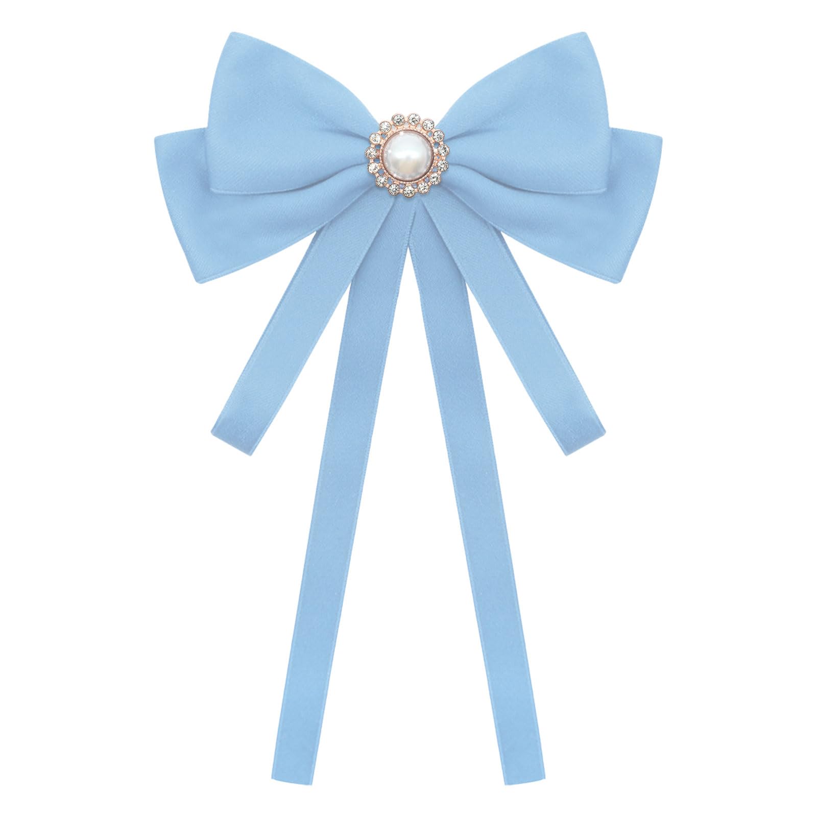 LJBFNN Bow Ties for Women, Adjustable Pre Tied Bow Tie Solid Color Ribbon Bowtie for Girls Ladies Party Daily Cosplay School