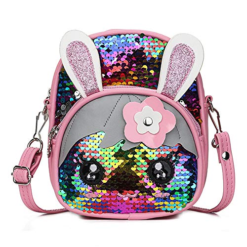 Preisvergleich Produktbild Cute Kids Kleinkind mädchen Pailletten Kaninchen Glitter Bling Schultasche Rucksack Reise umhängetasche Schultasche