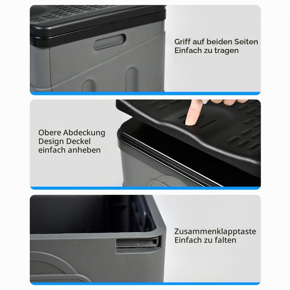 RUYI Campingtoilette Tragbare Trenntoilette [STABIL bis 150 kg], Mobile Toilette Faltbare, 32x27x30 cm, Kompakt Toilette für Wandern, Camping, Reise, Boot, Garten