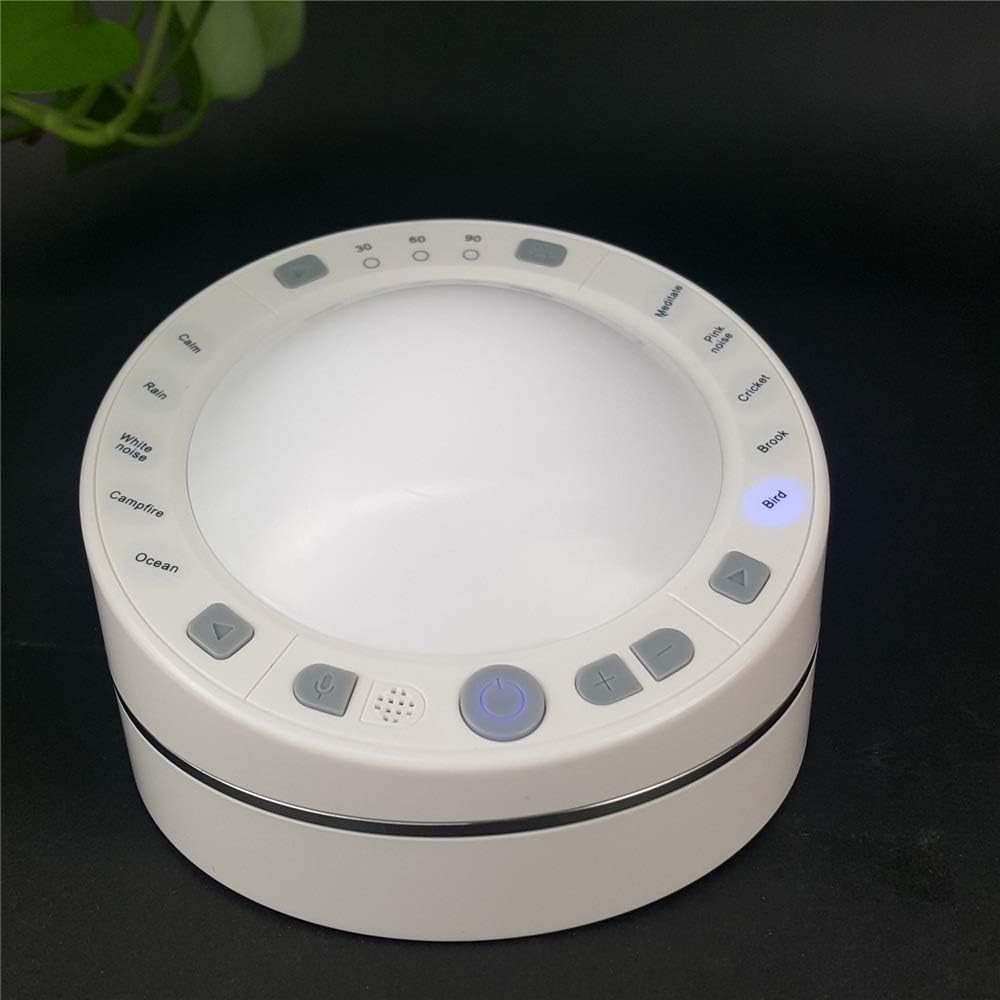Máquina de Ruido Blanco Máquina portátil de Ruido Blanco Máquina de Sonido for Dormir en Viajes El Sonido Natural Verdadero no circulante Ayuda a Cubrir el Ruido de Fondo Mejora el sueño