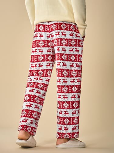 PASLTER Mens Pajama Pants Fleece Plush Lounge Sleep Pj Bottoms Soft Drawstring Pants with Pockets for Men3