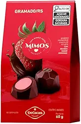 Mimos DeCacau - 2 caixas bombom trufado 60g cada - Sem Glúten | Chocolate Gramado | Seguro Celíacos (Morango)
