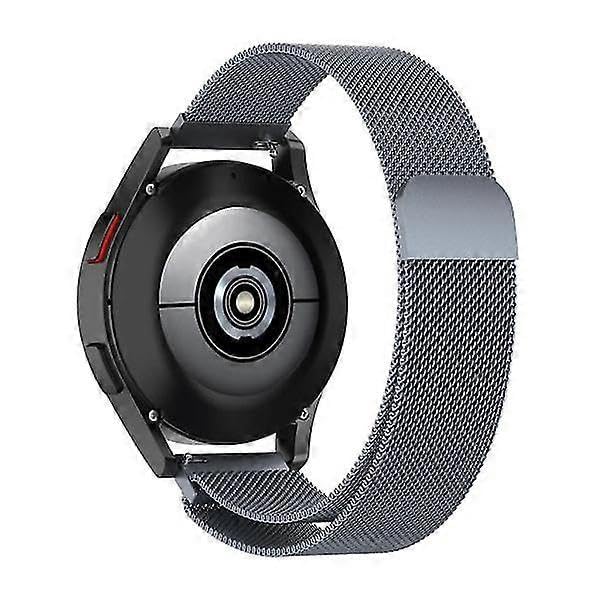 Bracelet en métal compatible avec Samsung Galaxy Watch 4 - 20 mm - Gris foncé