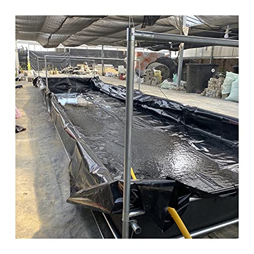Revestimiento impermeable para estanques interiores y exteriores, tamaño personalizado, negro, 0,3 mm de grosor, 3 m x 15 m
