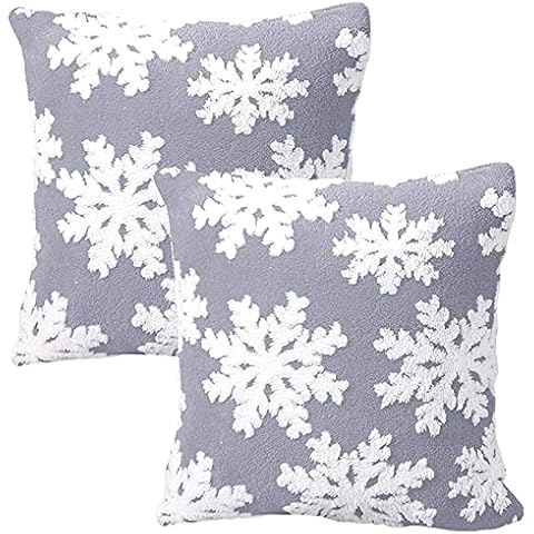 Adiagu 2 Pack Cotton Pillow Cover Cushion Covers Pillowcases Cover