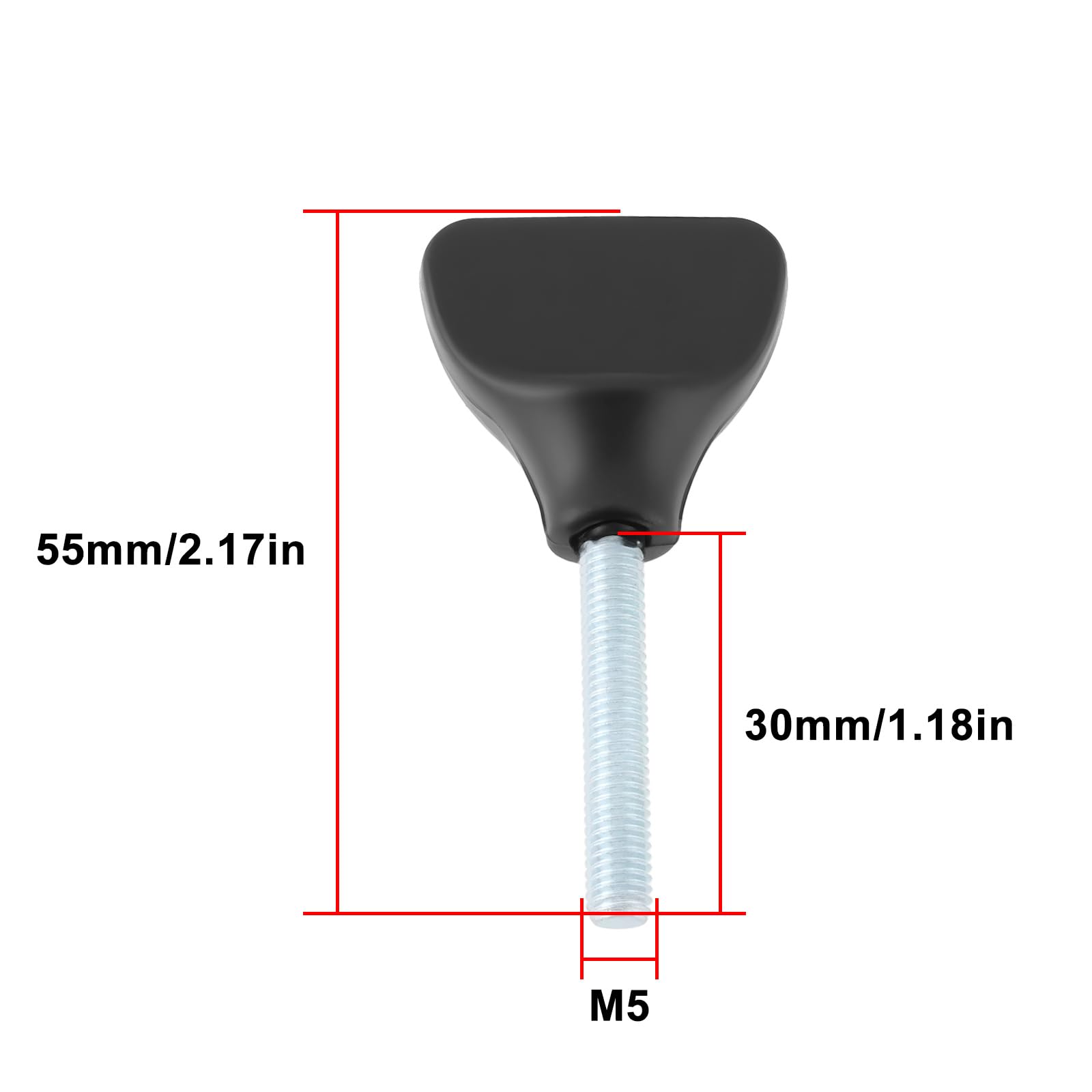 Briny River 4PCS M5x30 Wing Screws for Trimmer Track Saws Compatible with Makita SP6000 DSP601 DSP600 3700B M3700 Replaces 251867-1 - Image 4