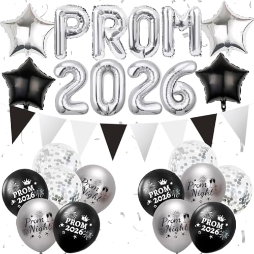 Prom Decorations 2026 Graduation Party Decorations with Balloon for High School College Graduation or Prom Partybackdrops