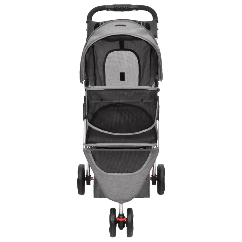Hundewagen Faltbar Grau 80x46x98 cm Oxford-Gewebe für Hunde, Katzen