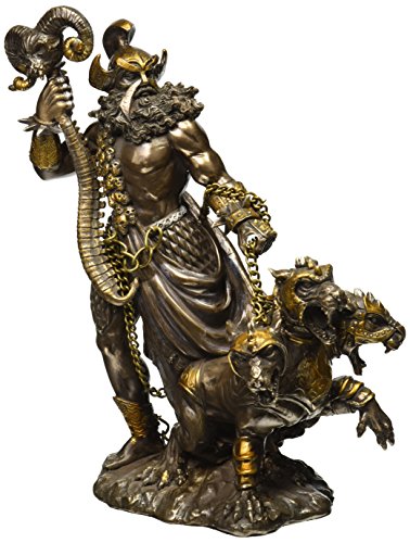 Estatua Hades Dios Inframundo con Perro Cerbero miniatura 1