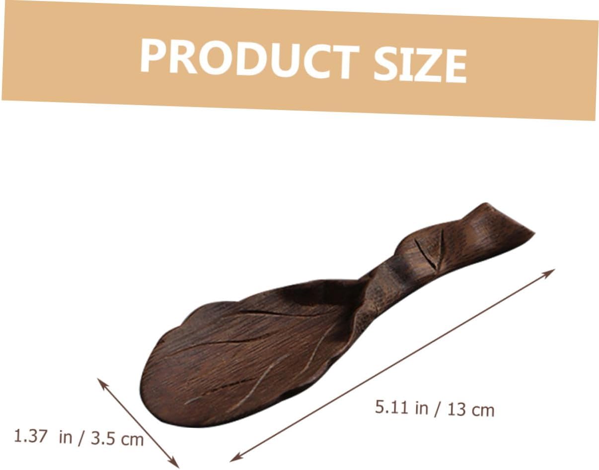 Handmade Tea Scoop Lightweight Portable Teaspoon with Delicate Carved Texture for Chinese Tea Ceremony