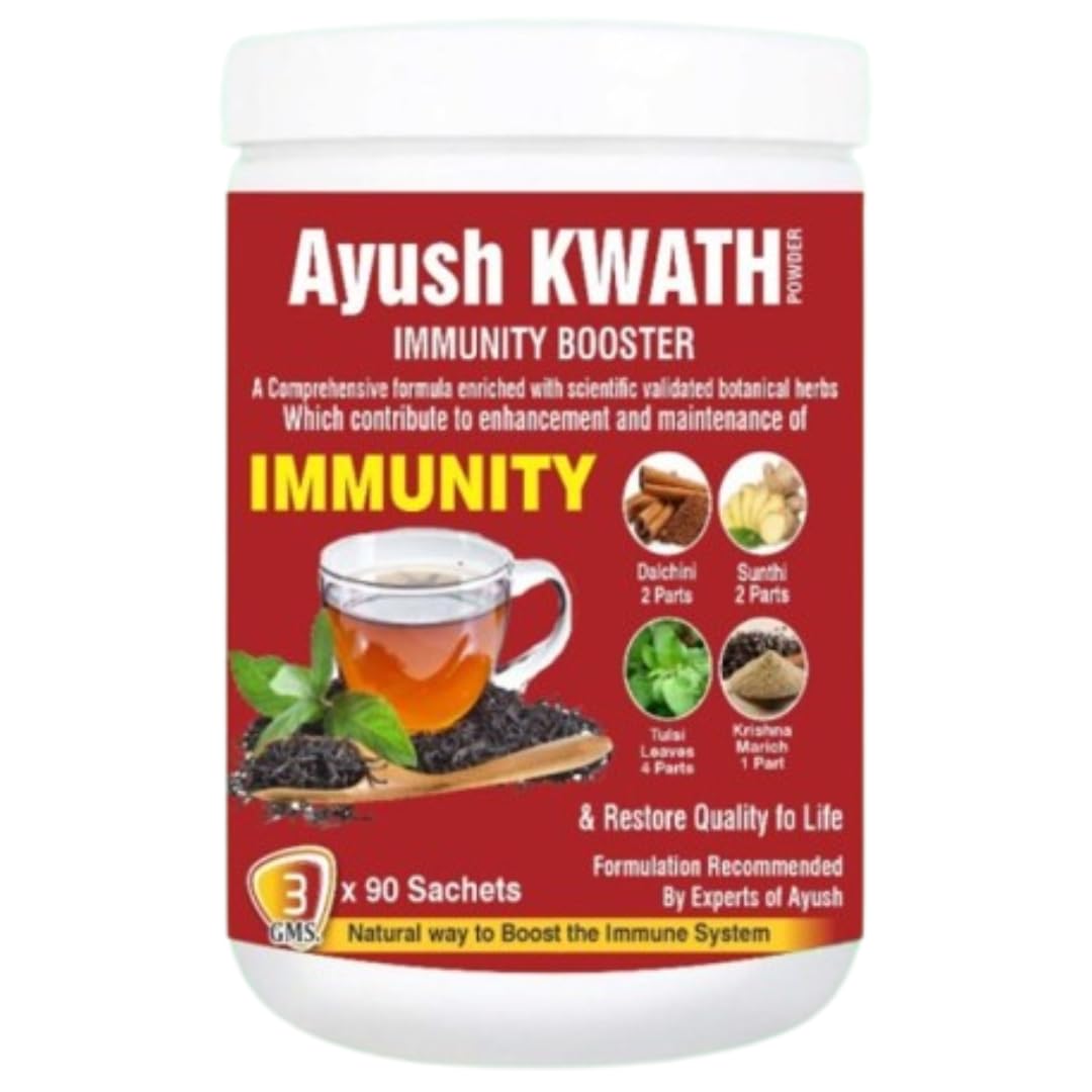 Ayush Kwath Kadha Powder/Churna Immunity Booster(90 Pouches)|Immunity Booster Powder -270 grams- Pack of (3gms X 90) (B0D4V969P9) Amazon Price History, Amazon Price Tracker