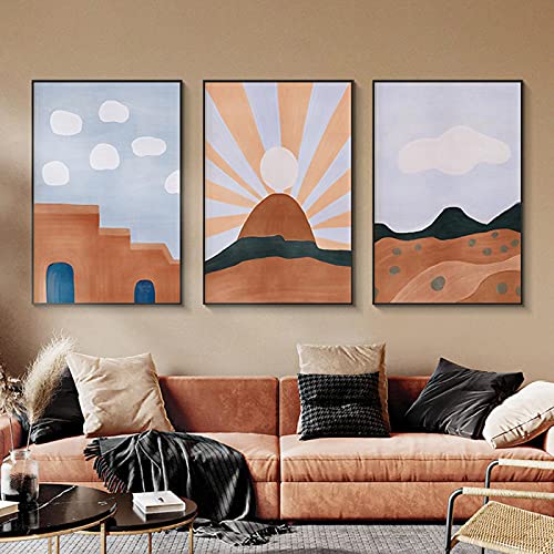 Art mur photos affiches paysage abstrait 40x60cm x3 pour salon boho