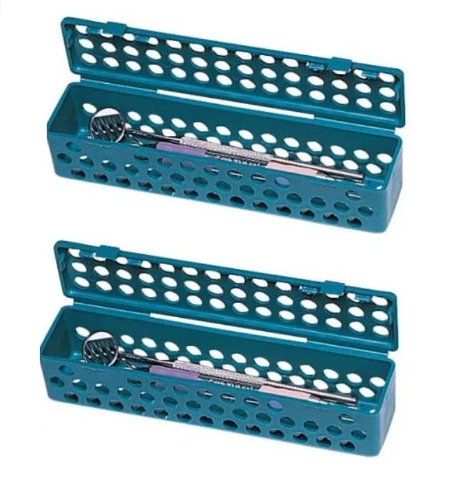 AmeriCan Goods 2/Pcs Dental Instrument Sterilization Plastic Container, 8
